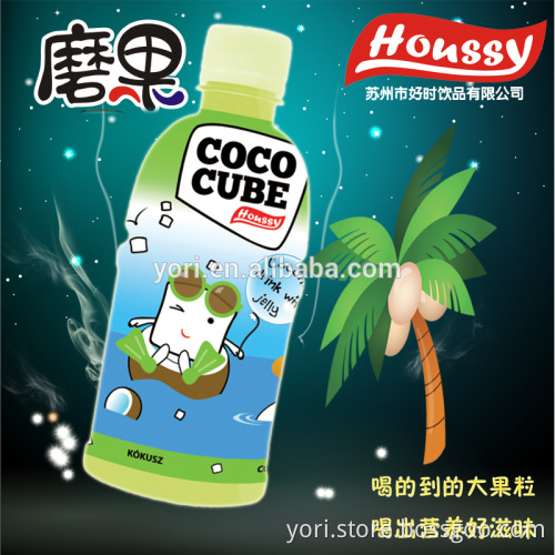 Famous brand houssy 2015 hot sale 320ml coconut drink with nata de coco